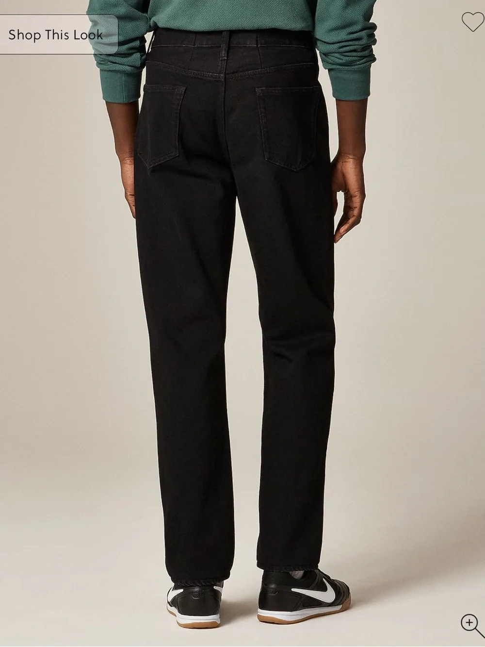 J.Crew Classic Straight jean in black rinse 33/32
